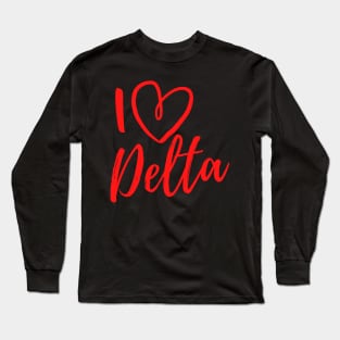 I Love Delta Long Sleeve T-Shirt